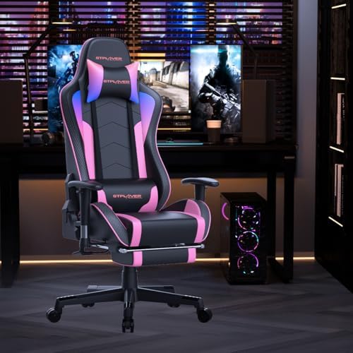 GTPLAYER Gaming Chair with Footrest Speakers Video Game Chair Bluetooth Music Heavy Duty Ergonomic Computer Office Desk Chair - Image 2