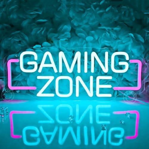SYLHOME Gaming Zone Led Neon Light Sign Gamer Game Room Man Cave Wall Decor - Image 5