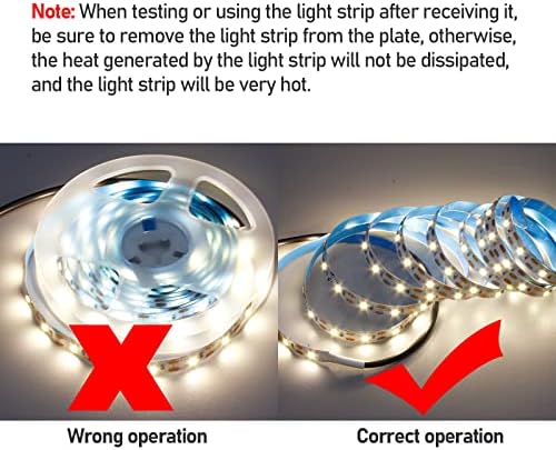 USB LED Strip Light Natural White 4000K 5V 13.12ft/4M(2pcs x 6.6ft) - Image 5