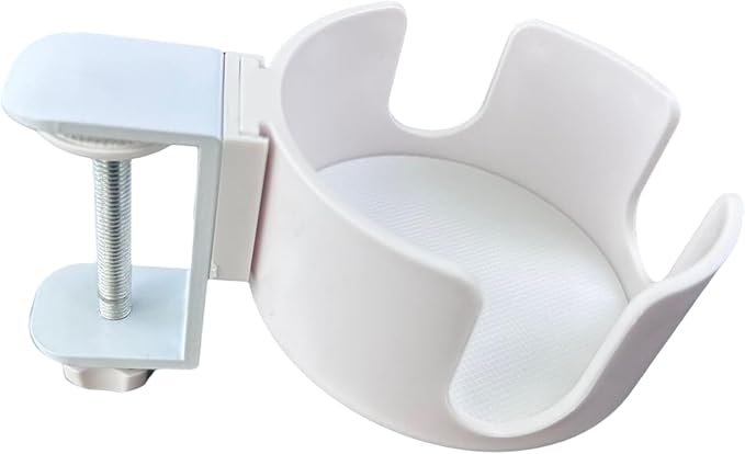 Practical Desk Mounted Cup Holder Trendy Space Saving Drink Clip for Workstations Adjustable Sturdy Desk Attachment - Image 4