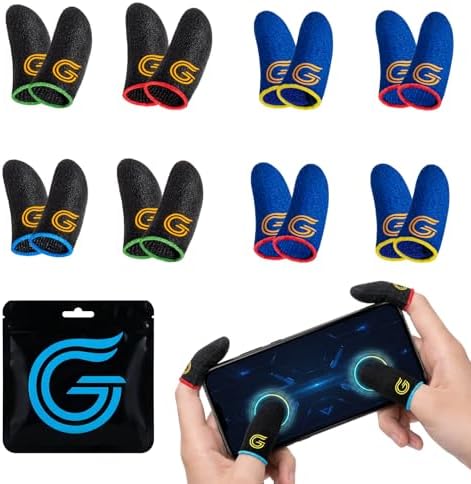 16-Pack Gaming Finger Sleeves for Mobile Gaming & Touchscreen by Geleisens