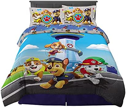 Franco Paw Patrol Kids Bedding Super Soft Comforter And Sheet Set, 5 Piece Full Size, (Official) Nickelodeon, 39 x 75 Inch by Franco