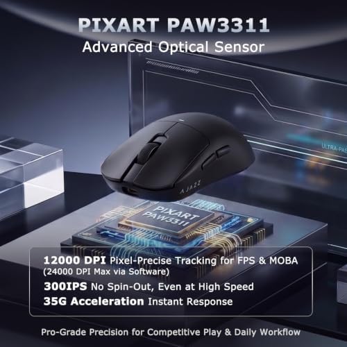 AJAZZ AJ200P MC 63g Ultra-Light Wireless Gaming Mouse, AI Voice Assistant - Image 7