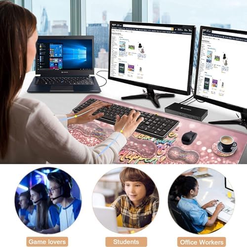Keyboard Wrist Rest and Mouse Pad with Wrist Support Set Ergonomic Coaster,Memory Foam,Easy Typing Pain Relief,XL Desk Mat 31.5"x 11.8",Stay Positive Work Hard and Make It Happen Inspirational Quotes - Image 7