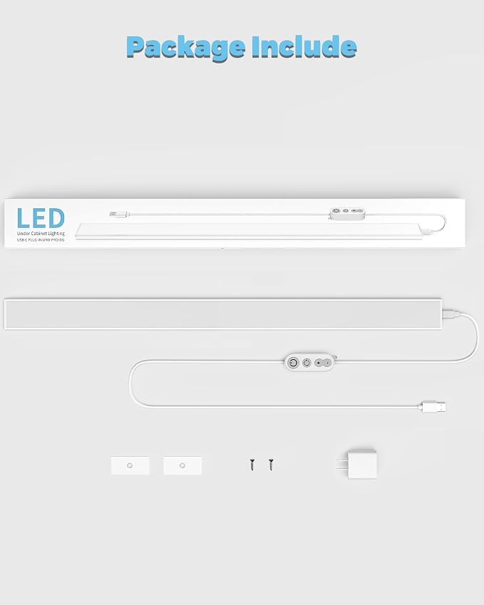 ASOKO 24 Inch Under Counter Light 3 Color 900LM Kitchen Desk Lamp - Image 6