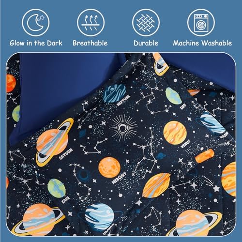 Boys Full Size Bedding Set -4 Pieces Space Bedding Full Size Comforter Sets - Image 6