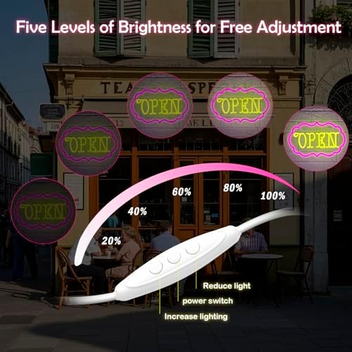 Open Neon Sign Dimmable LED Open Sign Light Shop Cafe Boutique Wall Decor - Image 4