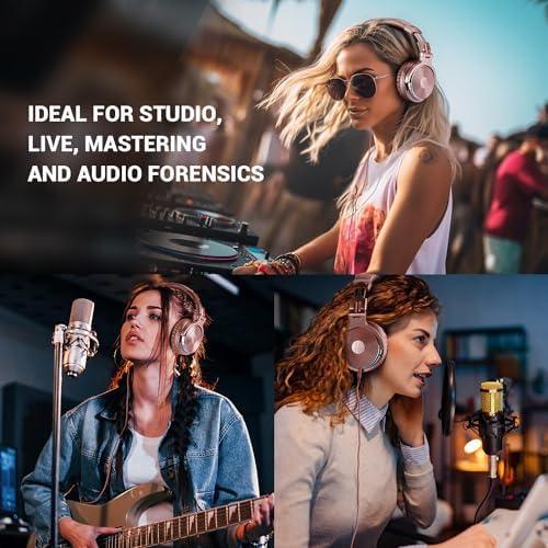 OneOdio Wired DJ Hi-Res Over-Ear Headphones for PC, Keyboard Guitar - Pink - Image 6