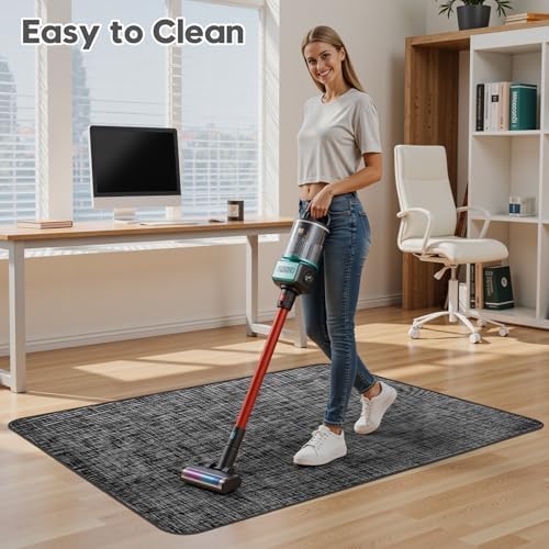 Sycoodeal Office Chair Mat for Hardwood & Tile Floor,Computer Gaming Chair Mat for Rolling Chairs Non-Curve, Anti-Slip, Heavy Duty Floor Protector for Home Office,Black (36" x 55") - Image 7