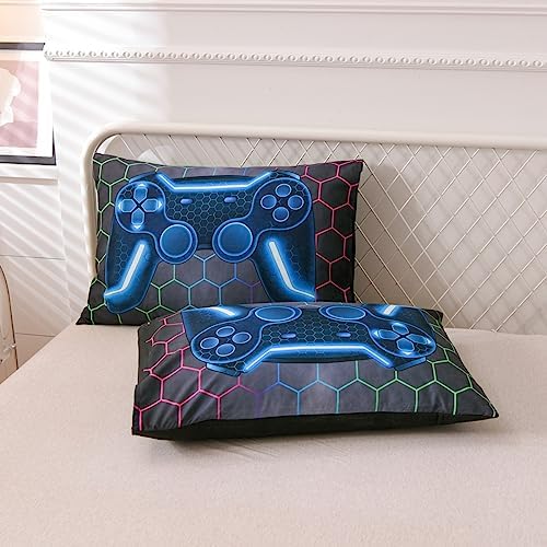 NTBED Game Console Comforter Set for Boys Girls Kids 3D Gaming Geometric Lightweight Microfiber Bedding Sets (Multi, Twin) - Image 5