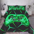 ZRNBAST Full Size Bedding Set for Boys, 6 Pieces Green Gamer Comforter Set by ZRNBAST