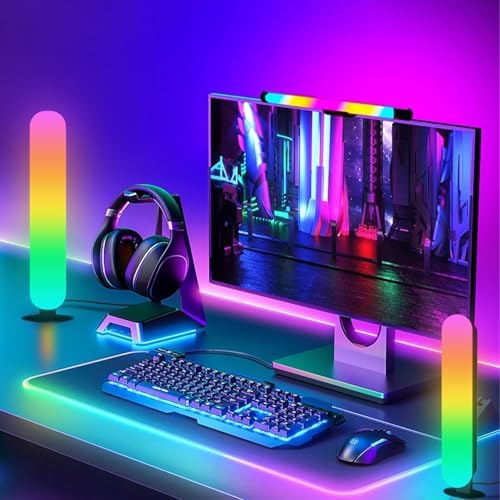 Dual RGB Light Bar, USB Powered LED Ambient Lighting with APP & Remote Control, Smart Mood Light Bar with Music Sync for Gaming Desk, TV Backlight, Streaming Setup, Bedroom Decor - Image 2