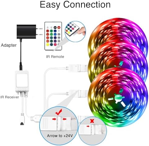 DAYBETTER LED Strip Lights 300 ft, Smart Light with App Remote Control, RGB LED Lights for Bedroom, Music Sync Color Changing for Room Home Decor Party Festival Halloween, Christmas (3 Rolls) - Image 2