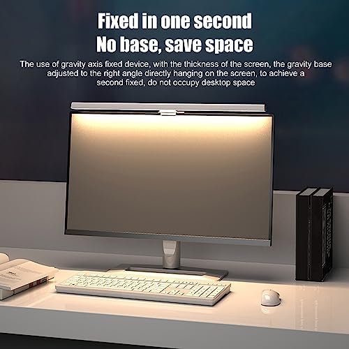 Computer Monitor Lamp, LED Screen Light Bar for Eye Caring, Stepless Dimmable, Touch Control, Office Monitor Light (White) - Image 3