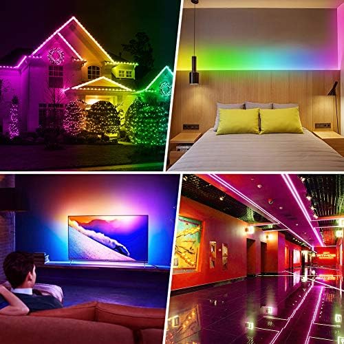 Rainbow Chasing USB LED Lights Strip 16.4ft, RGB LED Flexible Lights - Image 4