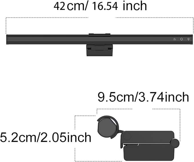 16.6" RGB Monitor Light Bar, LED Lighting for Flat Computer Monitors - Image 5