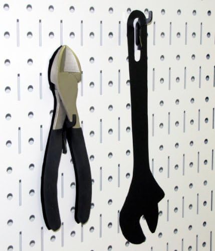 Wall Control Narrow Pegboard Rack 8in x 32in White Metal Pegboard Runner Tool Board - Image 6