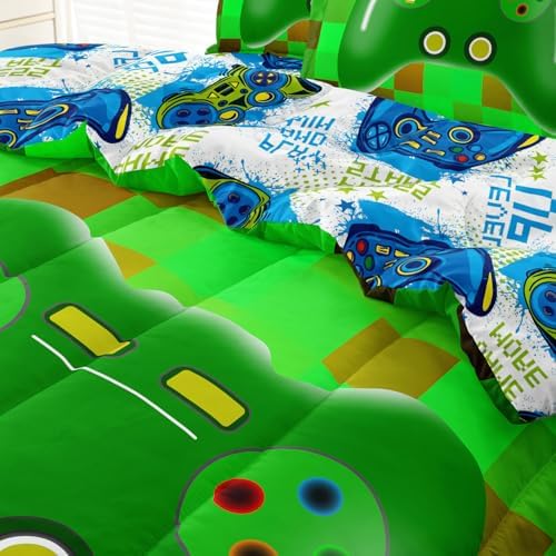 Twin Size Gaming Bedding Set for Teens Boys 5 Pieces Bed in A Bag - Image 6