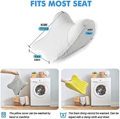 Car Neck Pillow for Driving Seat Car Headrest Pillow with Flexible Strap, 100% Memory Foam Neck Support Pillow for Car, Office Chair Dark Grey Pack of 2 - Image 6