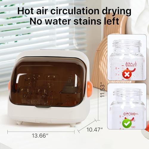 Transparent Baby Bottle Drying Rack with Cover - Image 3