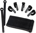 60x Cable Management Ties, Cord Wraps Black 6 Inches, Reusable Tidy Wire Ties for Cords, PC, TV, Computer & Desk by ARMIZ