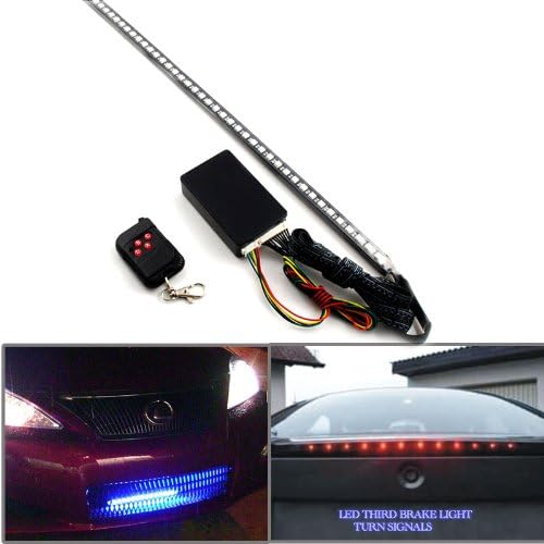 RGB 48 5050 SMD Scanning Knight Rider Light Bar Strip W/Remote Control Turn Signal Third Brake Light - Image 5