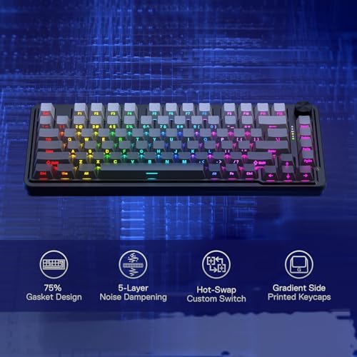 Redragon K673 PRO Wireless 81-Key RGB Gasket Gaming Keyboard, Scroll Knob - Image 2