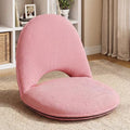 Xuhal Floor Chair with Back Support Adjustable 5 Foldable Position Floor Seat Thick Padded Tatami Seat Flexible Bleacher Recliner for Living Room Beach Bedroom Adults Meditation Reading Gaming(Pink) by Xuhal