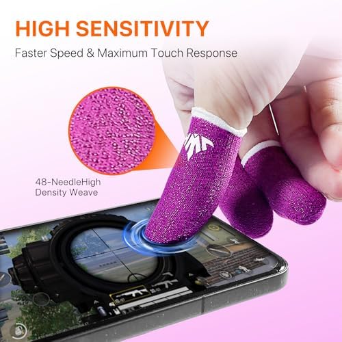 Jwh 10 Pcs Silver Fiber Game Finger Sleeves Thumb Sleeves Mobile Gaming Cots Covers Finger Gloves with Touchscreen for Pubg ​Fundas para Dedos Dedales Gamer Profesionales - Image 3