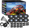 Nilight RGB LED Rock Lights Kit 8PCS Bluetooth App Control Multicolor by Nilight