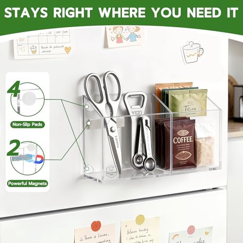 MR.MATE Magnetic Pen Holder,Clear Magnetic Marker Cup for Fridge Whiteboard - Image 5