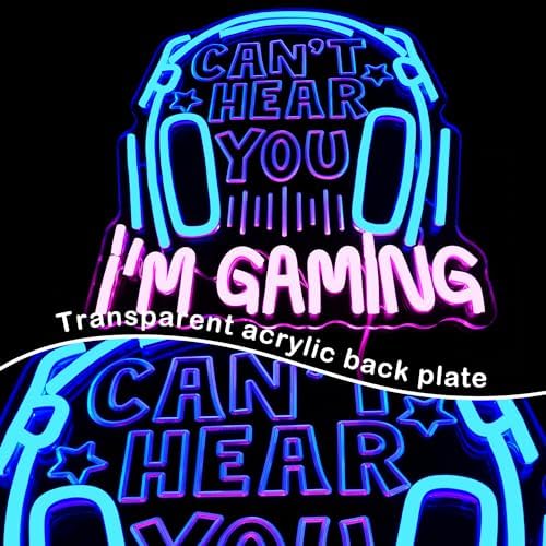 Gaming Headset Neon Sign, Acrylic Video Game Headphones Led Light Sign, Dimmable, Wall Mount, Decorative use, 0.66 pounds, Battery Powered - Image 7