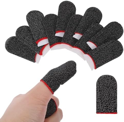 10 Pieces Ultra-Thin Silver Fiber, 0.3mm Gaming Finger Sleeves, Smooth Operation, Breathable, Anti-Sweat, Anti-Slip Design, Thumb Sleeve for Mobile Games Fit Mobile Phone Tablet Devices - Image 7