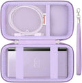 Supmay Hard Carrying Case Compatible with Nintendo DS Lite NDSL, Gameboy Advance Games Storage Holder Travel Bag with Mesh Pocket for USB Charging Cable, Stylus, Earphones, Game Cartridge, Purple by Supmay