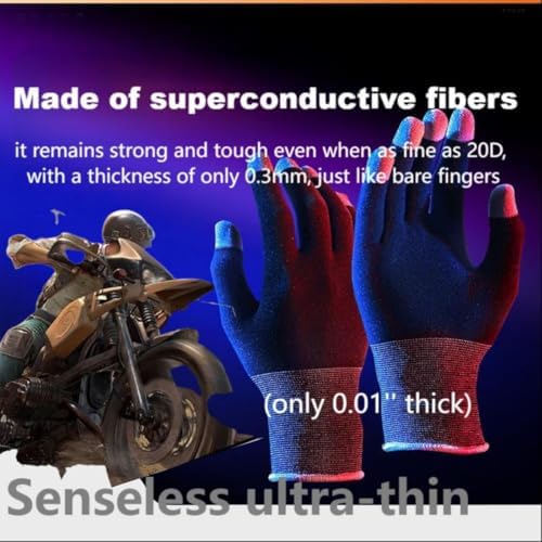 Mobile Game Gloves, Ultra-Thin Mobile Gaming Gloves，Anti-Sweat Mobile Finger Sleeve Breathable for High-Ranking Players Mobile Game Streamer - Image 4