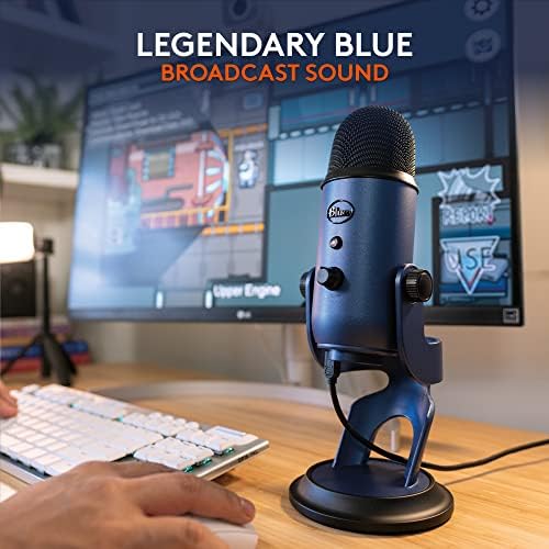 Logitech Creators Blue Yeti USB Microphone for PC, Mac, Gaming, Streaming, Podcasting, Studio and Computer Condenser Mic with Blue VO!CE Effects, 4 Pickup Patterns, Plug and Play - Midnight Blue - Image 2