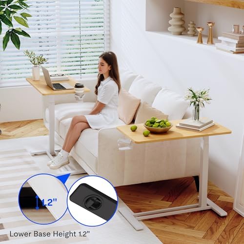 FLEXISPOT 32''Adjustable C Table Gas Spring Mobile Side End Table - Image 5
