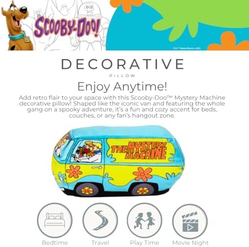 Scooby Doo Mystery Machine Van Bedding Super Soft Cozy Decorative Cuddle Pillow, (Officially Licensed Product) By Franco - Image 3