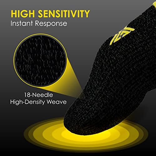 MGC ClawSocks 6 Pack Carbon, Gamer Finger & Thumb Sleeves, Mobile Gaming Stabilizer & Compression Support Black - Image 3