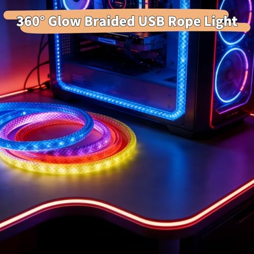 iNextStation 9.84FT LED Strip Lights, 360° Glow Smart IC 5V USB LED Lights - Image 5