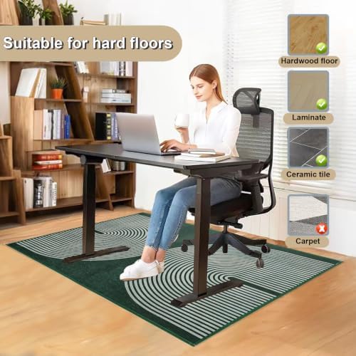 Office Chair Mat 36"x48", Hardwood Floor Protector Mats Under Computer Desk | Odorless, Easy Glide, Heavy Duty 1/5" Thick Computer Gaming Chair Mat, Anti-Slip, Non- Curve, Floor Rug for Home Office - Image 4