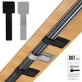 80PCS Hook and Loop Cable Straps, Cable Management Under Desk, Adhesive Cable Tie, Reusable Wire Organizer for Cords, Cord Management, Computer Accessories for Desk, Home Office Essentials, Black+Gray by Sereficy