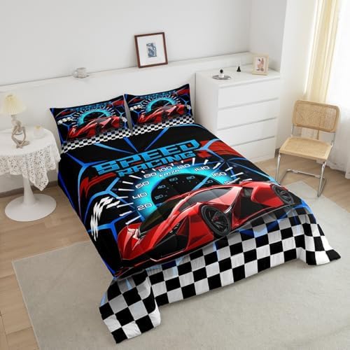 Feelyou Sports Car Comforter Set Full Size for Kids Boys Girls Bedding Set - Image 3