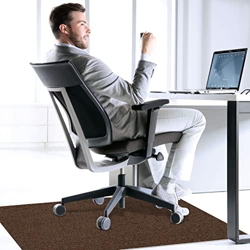 Sycoodeal Office Chair Mat for Hardwood Floor,Office Chair Mat for Tile Floor,Large Floor Protector Rug,Computer Gaming Mat,Easy to Clean,Anti-Slip,Coffee(48"x36") - Image 5
