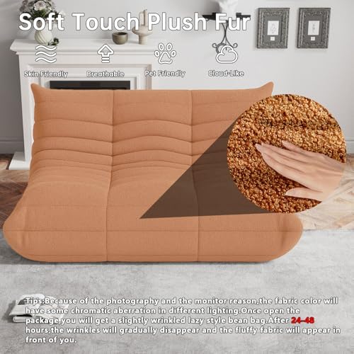 WHGBJA Loveseat Bean Bag Chair for Adults, Comfy Beanbag with Memory Foam | Floor Sofa Chair for Gaming, Reading, Bedroom, Living Room, Boneless, Ergonomic - Image 3