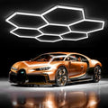 31Lights LED Hexagon Honeycomb Lights,7-Hex Honeycomb Lights 48800Lumens Hexagon DIY Super Bright Car Detailing Ceiling 488W LED Shop Light for Warehouse Workshop Gym Basement by Maxziller