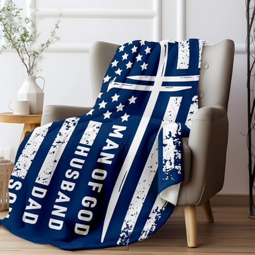 Christian Gifts for Men, Flannel Soft Man of God Blanket Decor, Religious Gifts for Men on Fathers Day Birthday Christmas, Spiritual Catholic Baptism Faith Based Gift for Man - 50" x 60" - Image 6