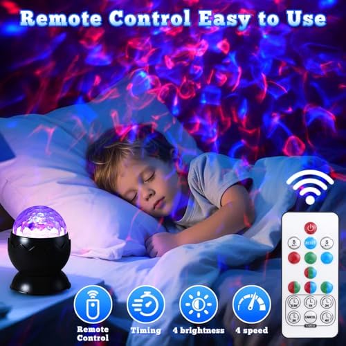 Galaxy Projector, Light Projector, Night Light Projector with Remote Control, Galaxy Light Projector, for Kids Adults, Bedroom, Home Theater, Christmas, Birthdays (Black) - Image 3