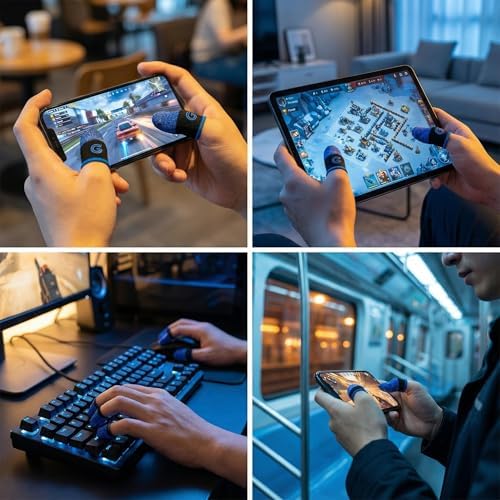 10-Pack Gaming Finger Sleeves, Compatible with All Touchscreen Devices - Image 6