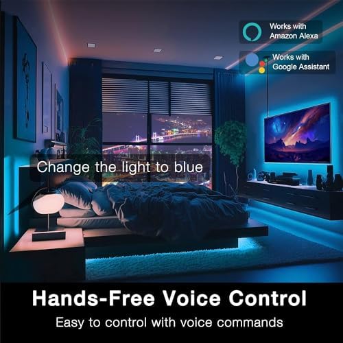DAYBETTER Smart WiFi Led Lights, Phone App Controlled, Compatible with Alexa and Google Assistant, Timer Schedule, RGB Strip Color Changing Décor for Bedroom Party Kitchen, 25ft - Image 5
